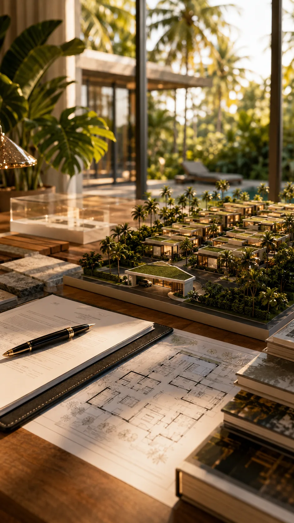 Longevity Resort residence, poolside dining